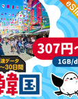 韓国eSIMの1GB/dayプラン画像_eSIM-san