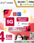 韓国eSIMのLG4日間5Gプランデータ量無制限電話番号付プラン画像_eSIM-san
