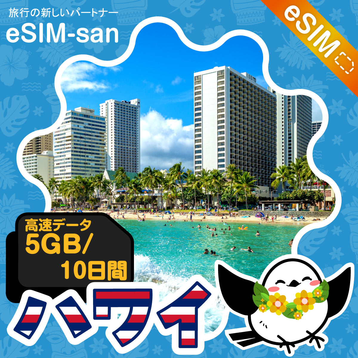 ハワイeSIMの5GB/10日間プラン画像_eSIM-san