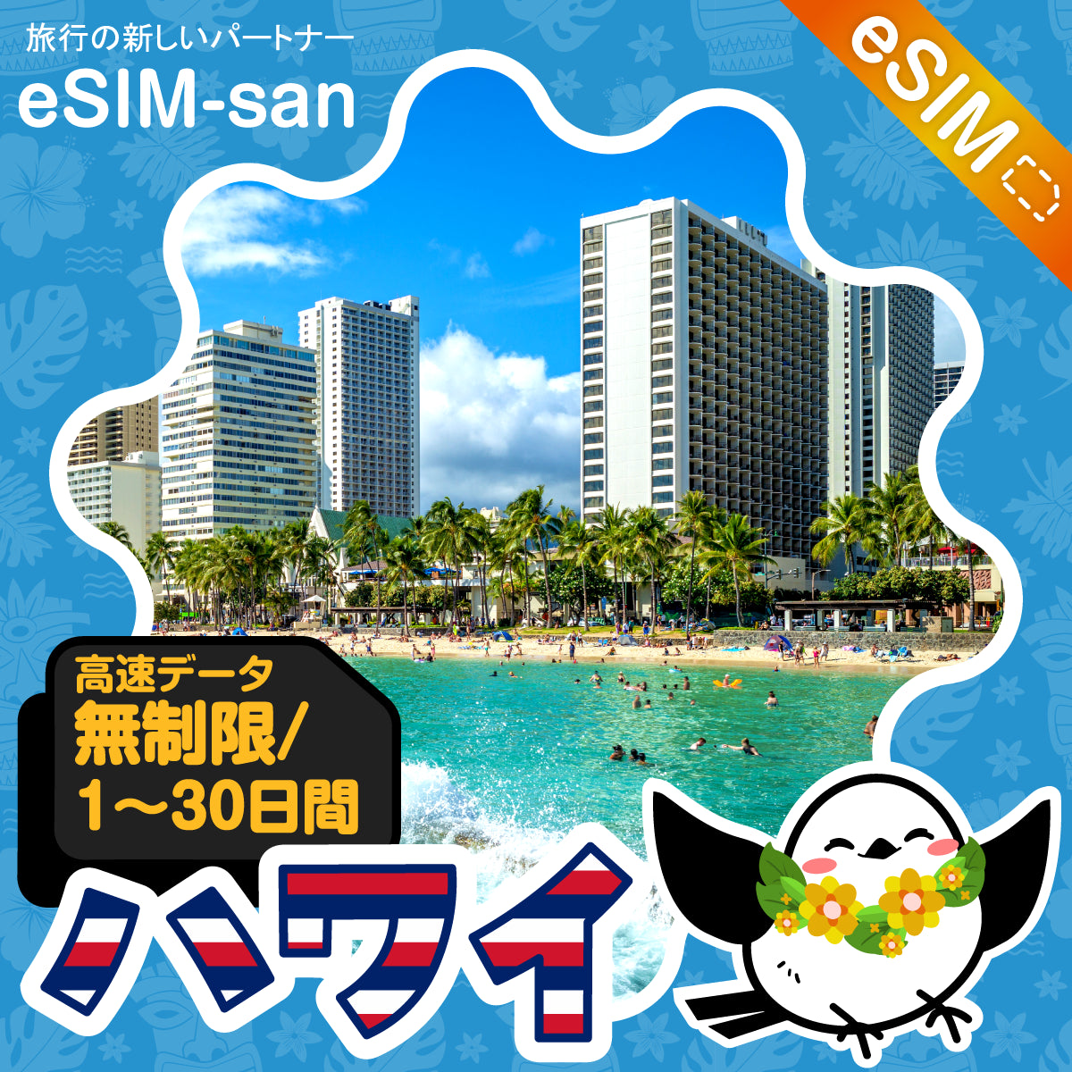 ハワイeSIMの無制限プラン画像_eSIM-san