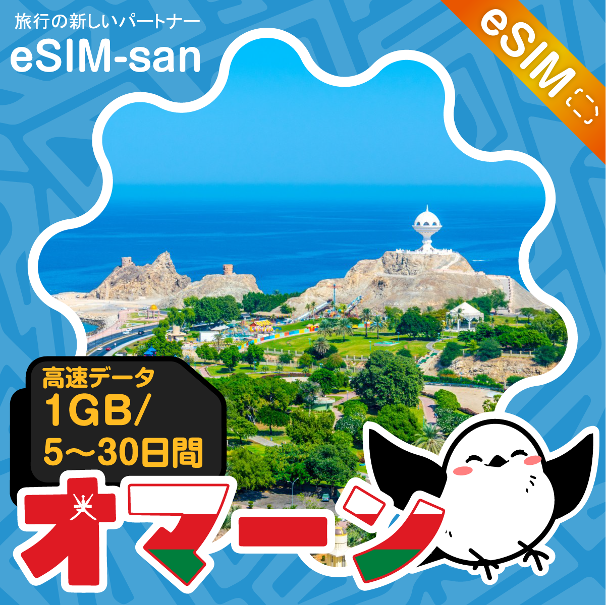 オマーンeSIMの1GB/dayプラン画像_eSIM-san