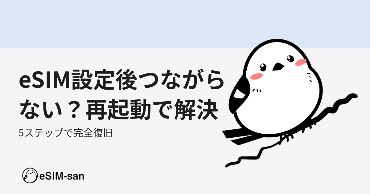 eSIM設定後につながらない時の再起動トラブル解決ガイド