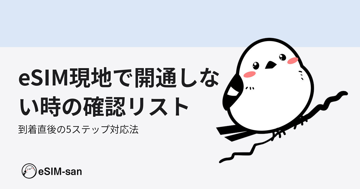 eSIM開通トラブルの対応手順を解説するヘッダー画像