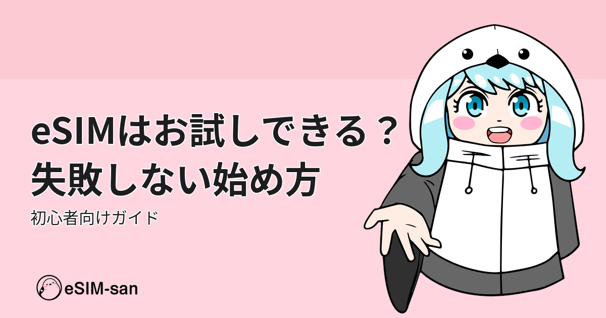 eSIM初心者向けガイド。まどかちゃんがお試し方法をナビゲート