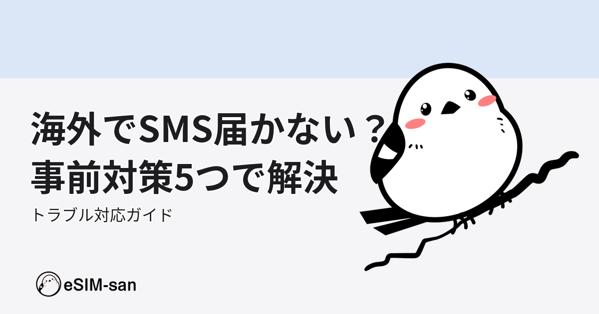 海外でのSMS受信トラブル対策をいーしむぅが解説するアイキャッチ画像