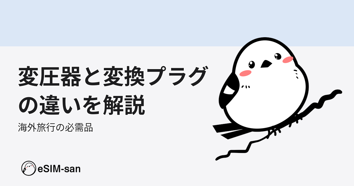 変圧器と変換プラグの違いについて解説するeSIM-san公式ガイド