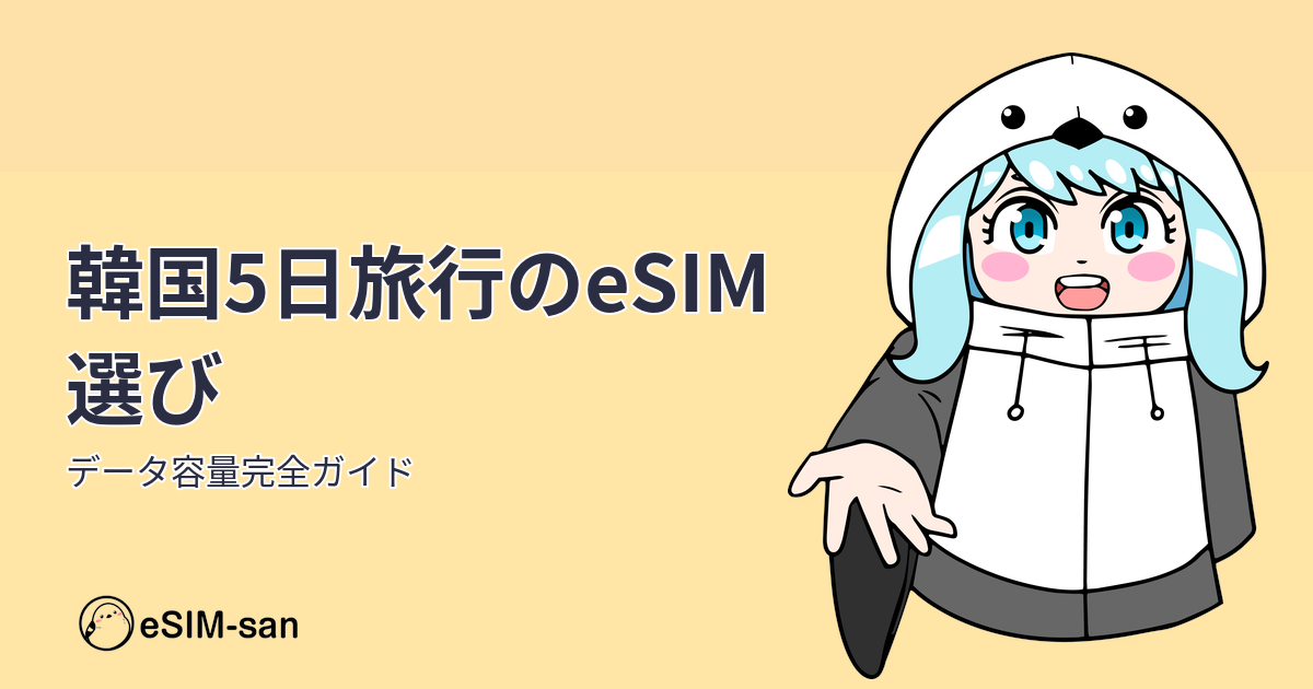 韓国5日旅行に必要なeSIMプランを選ぶ女性旅行者のイメージ