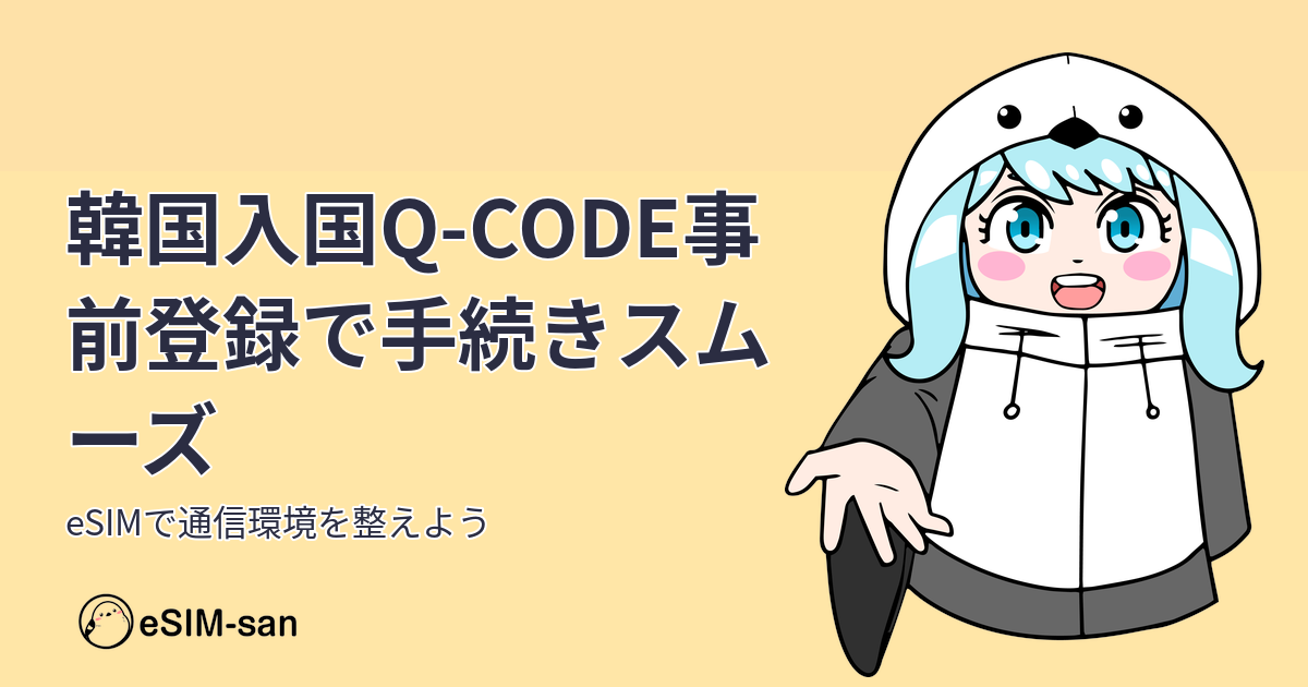 韓国入国の電子申告書Q-CODE事前登録ガイド、まどかちゃんキャラクター