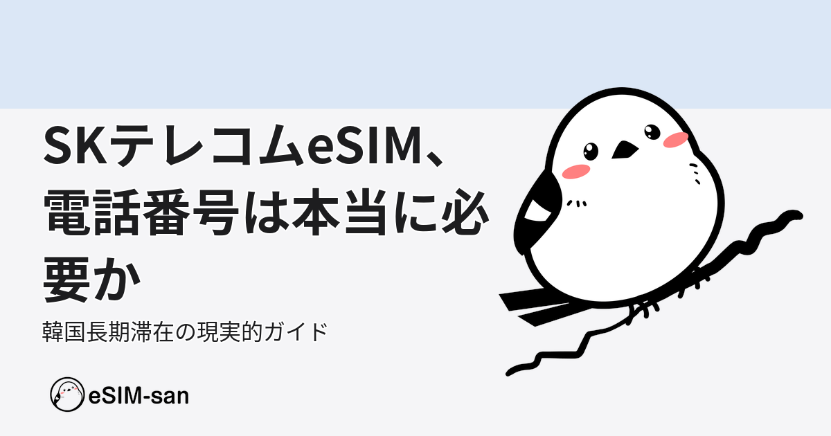 いーしむぅが韓国のeSIM選択肢について説明するイメージ画像
