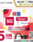 韓国eSIMのLG5日間5Gプランデータ量無制限電話番号付プラン画像_eSIM-san