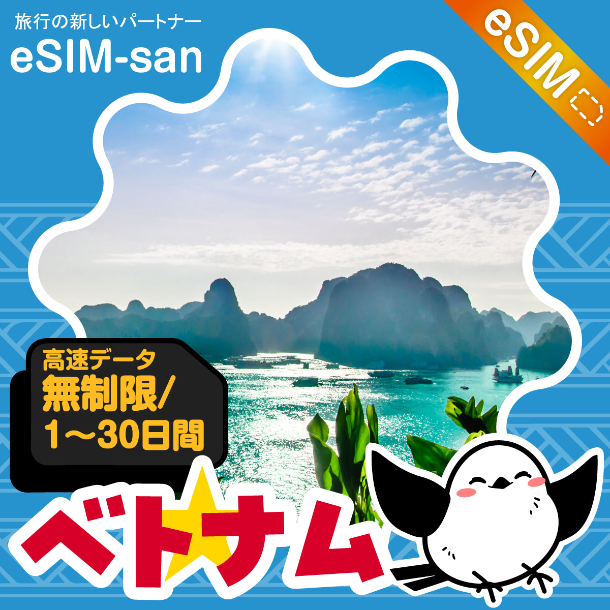 ベトナムeSIMの無制限プラン画像_eSIM-san