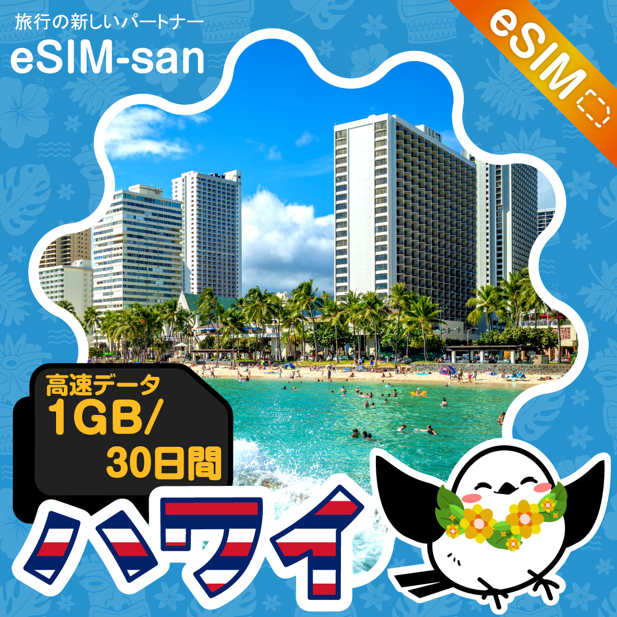 ハワイeSIMの1GB/30日間プラン画像_eSIM-san