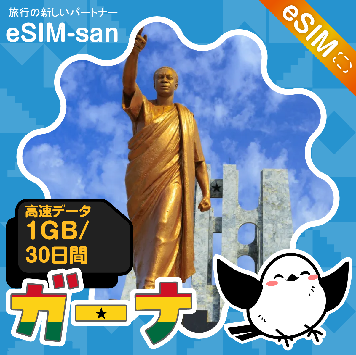 ガーナeSIMの1GBプラン画像_eSIM-san