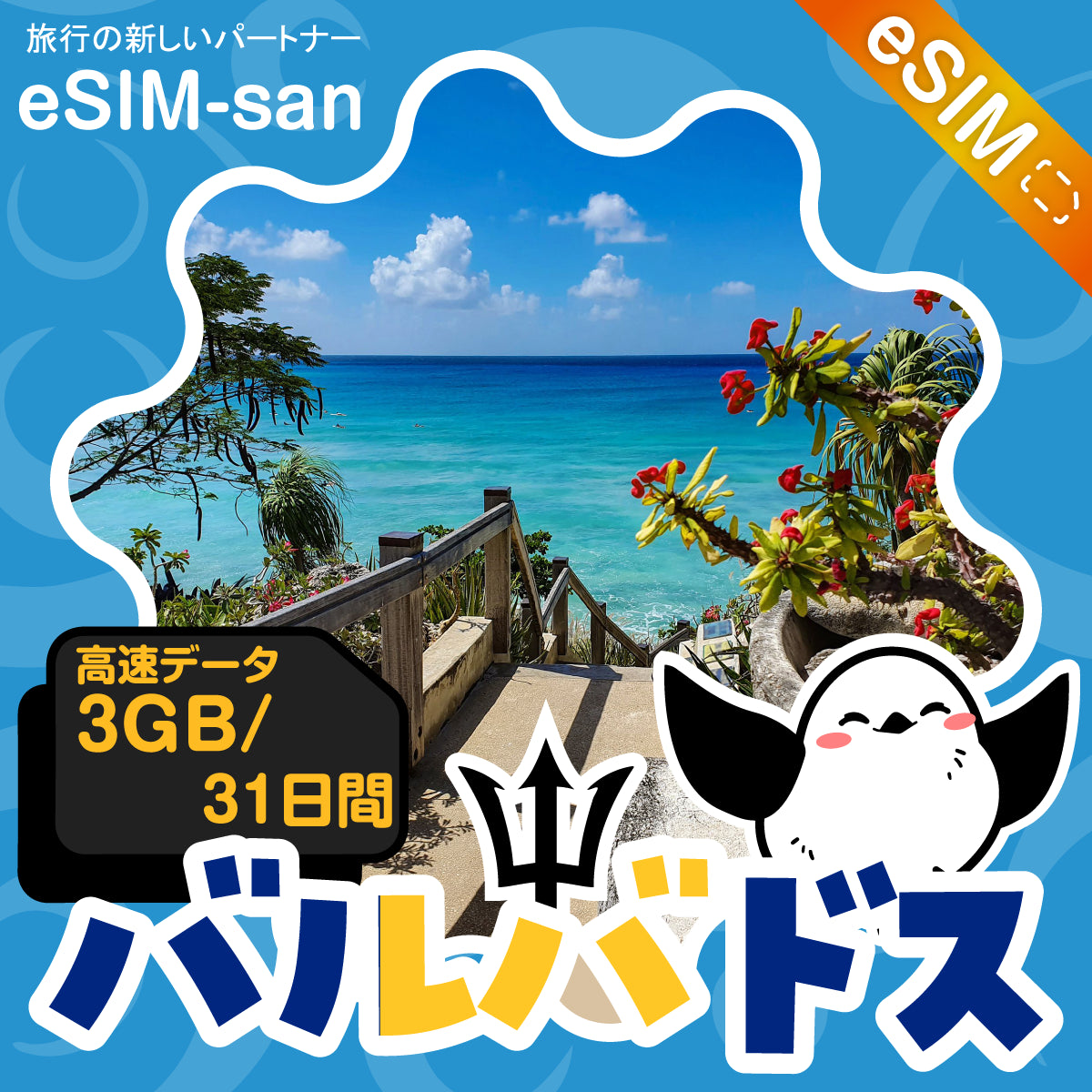 バルバドスeSIMの3GBプラン画像_eSIM-san