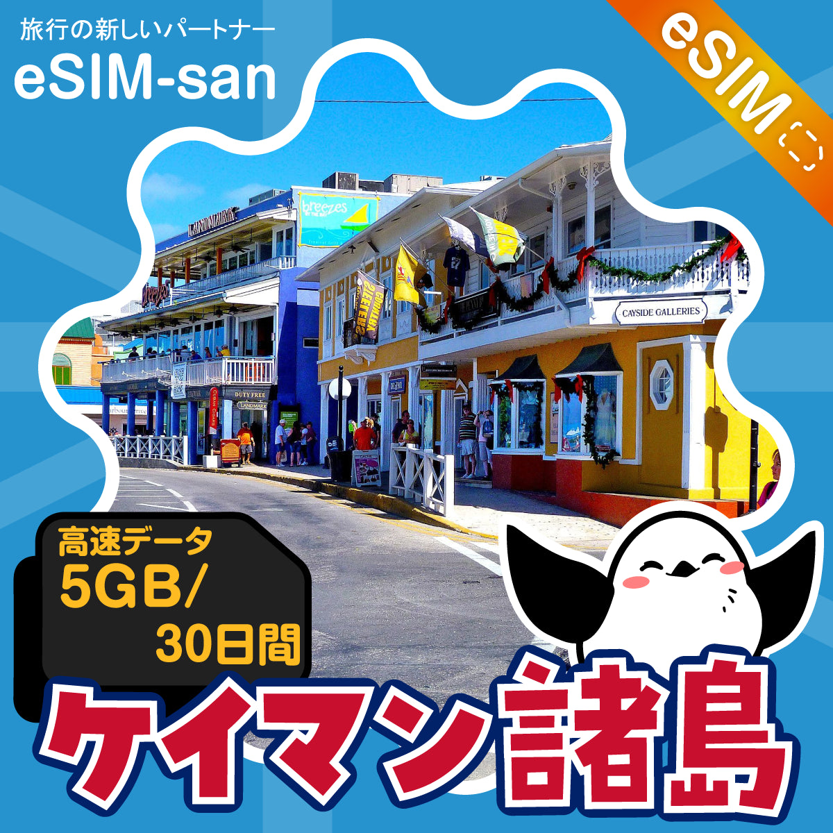 ケイマン諸島eSIMの5GBプラン画像_eSIM-san