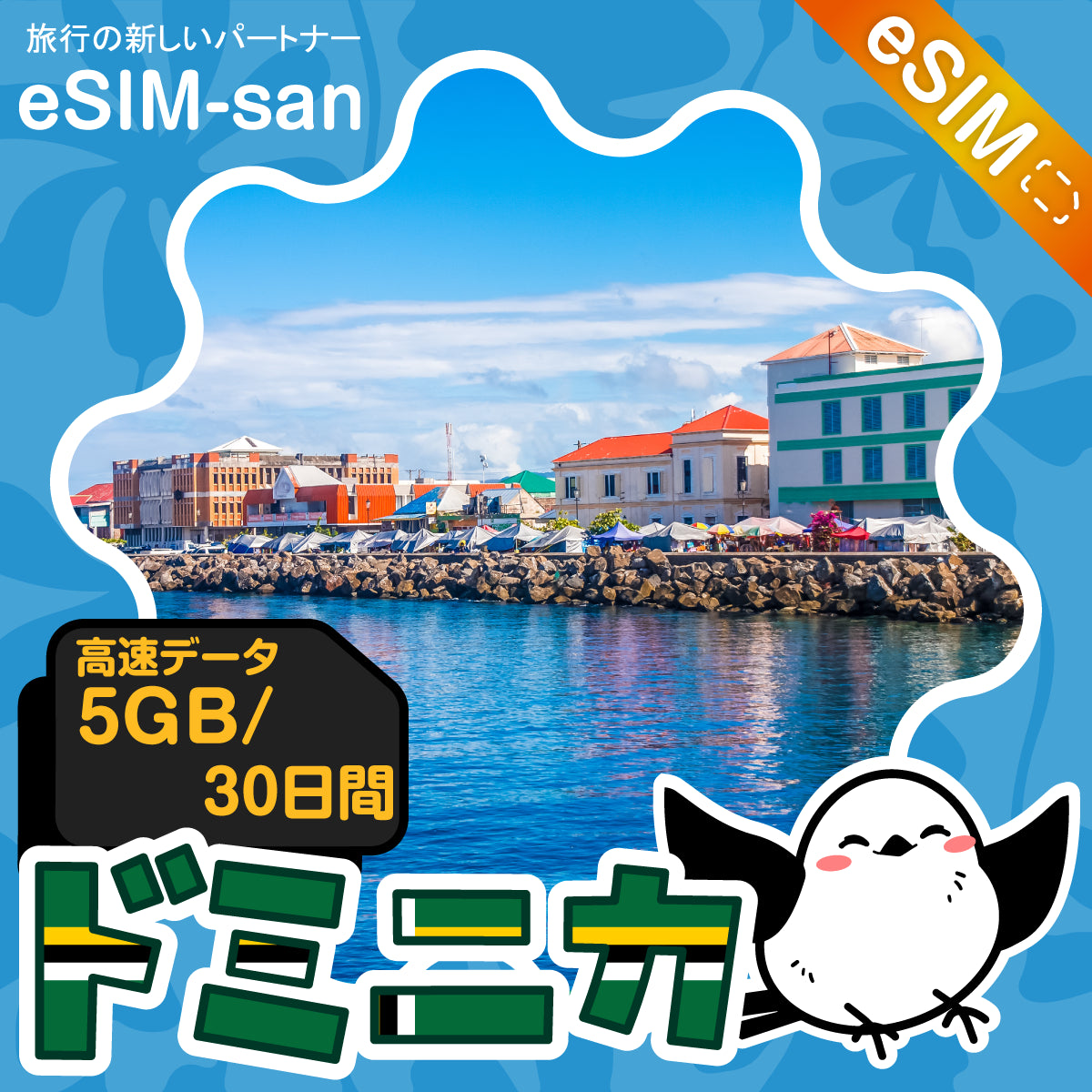 ドミニカeSIMの5GBプラン画像_eSIM-san