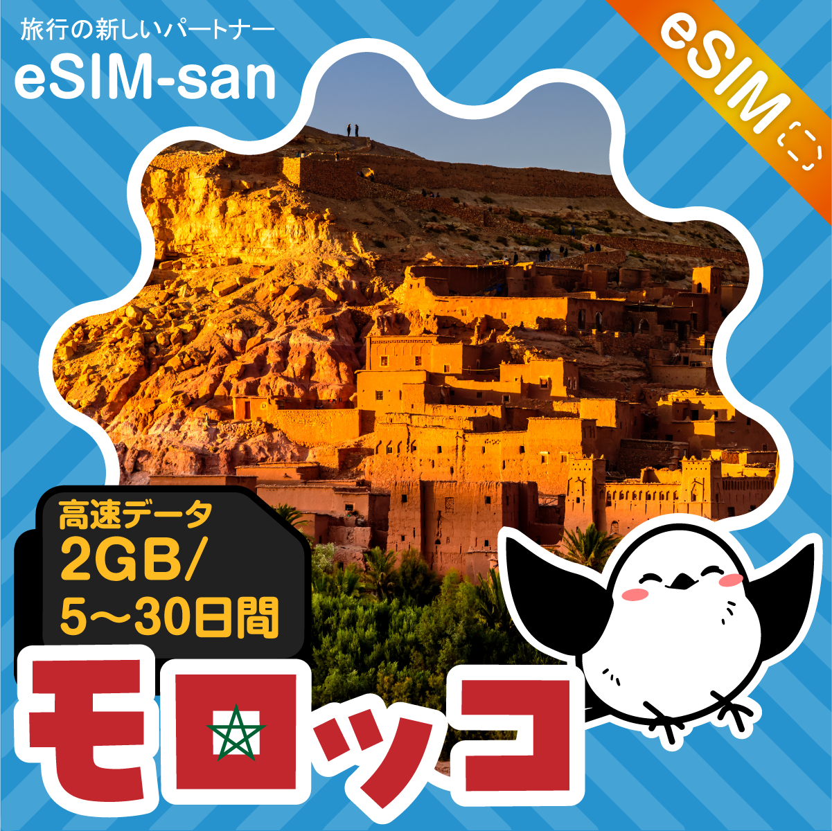 モロッコeSIMの2GB/dayプラン画像_eSIM-san