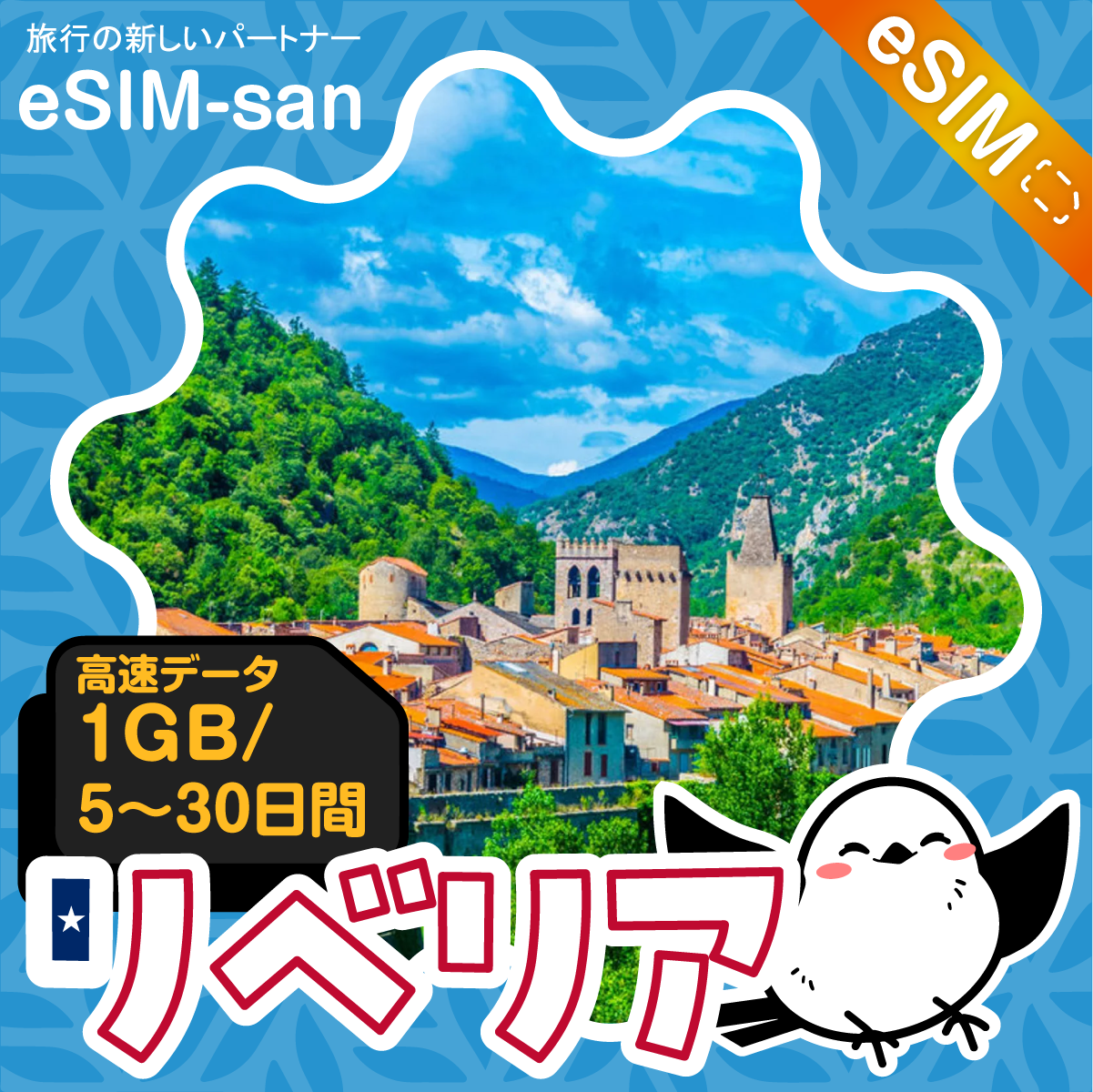 リベリアeSIMの1GB/dayプラン画像_eSIM-san