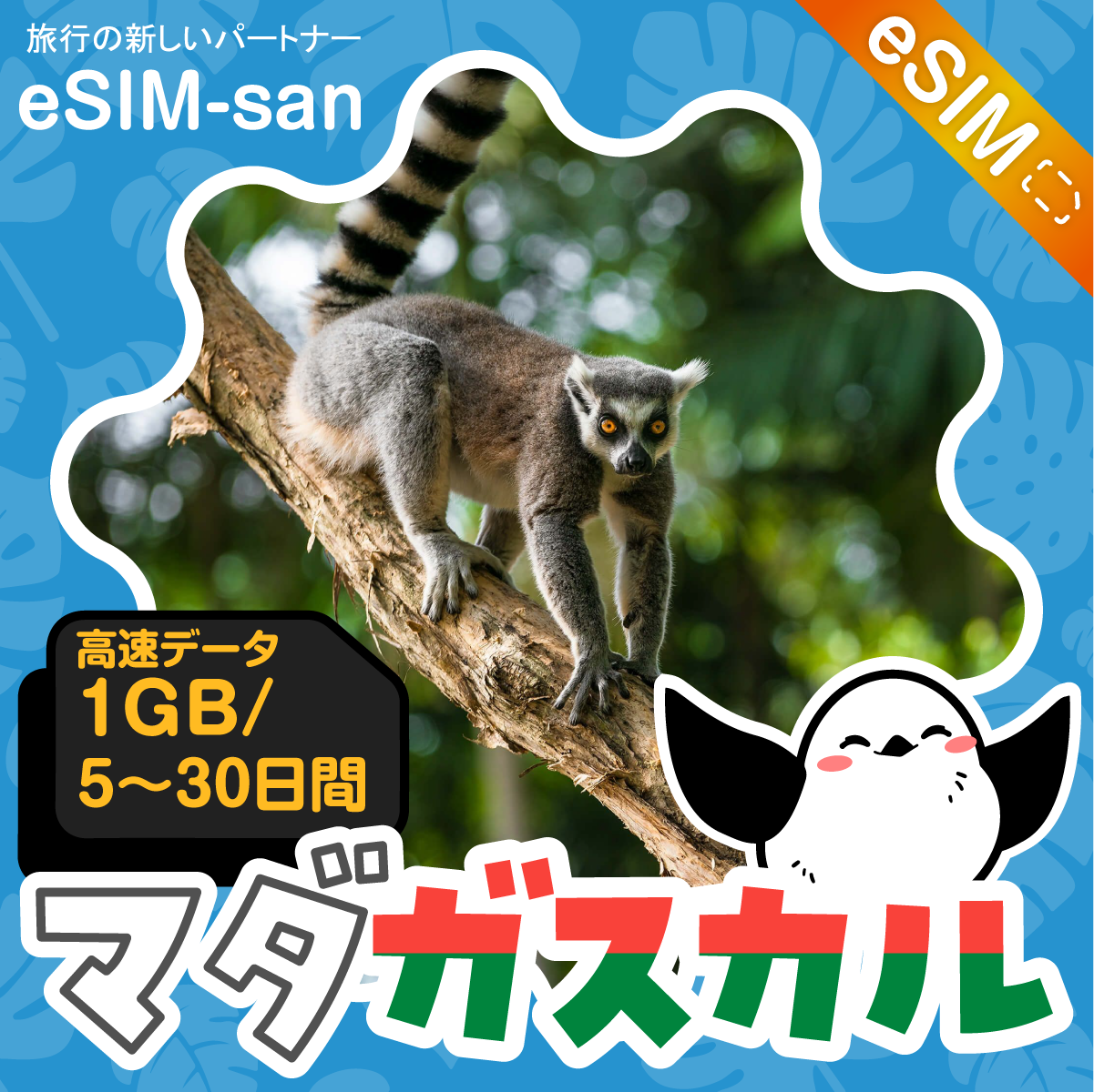 マダガスカルeSIMの1GB/dayプラン画像_eSIM-san