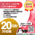ヨーロッパeSIM 20GB/30日間の電話番号付きプラン画像_eSIM-san