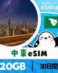 中東5か国周遊プランeSIMの20GB/30日間プラン画像_eSIM-san