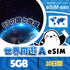 世界87の国と地域周遊プランeSIMの1GB/3日間プラン画像_eSIM-san