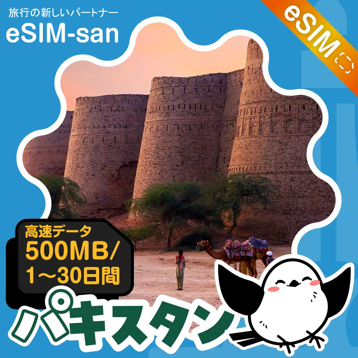 パキスタンeSIMの500MB/dayプラン画像_eSIM-san