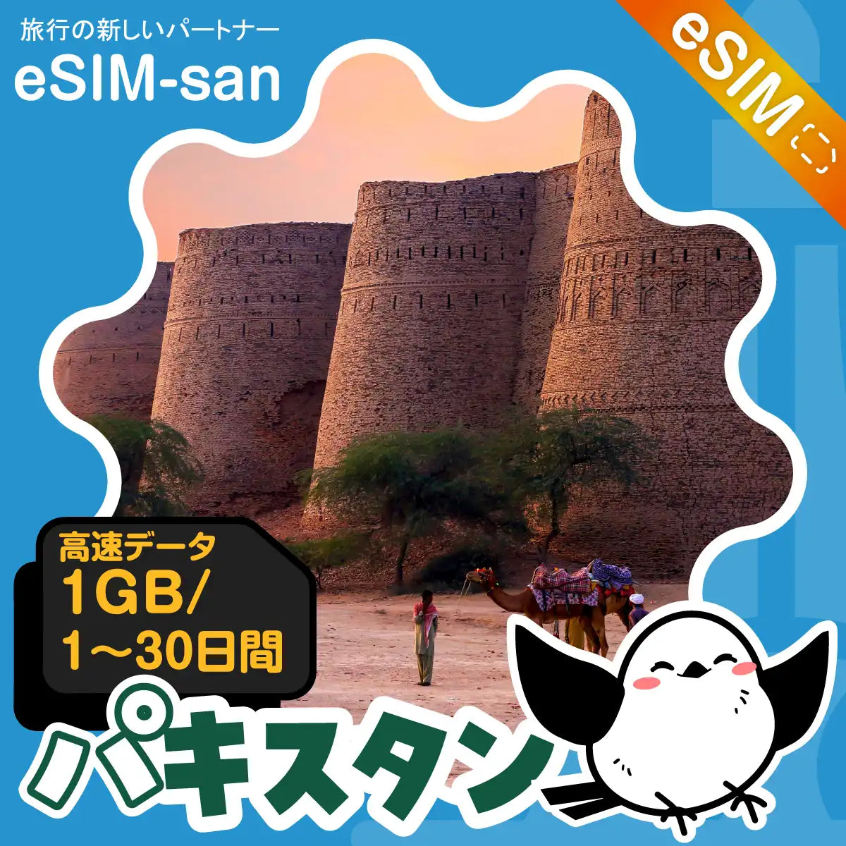 パキスタンeSIMの1GB/dayプラン画像_eSIM-san