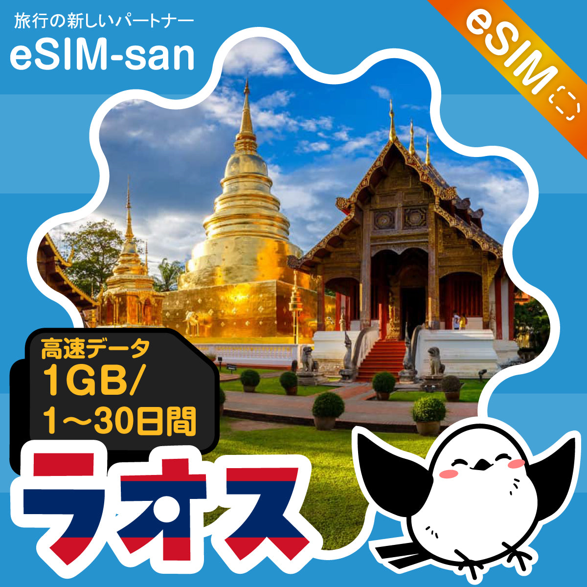 ラオスeSIMの1GB/dayプラン画像_eSIM-san