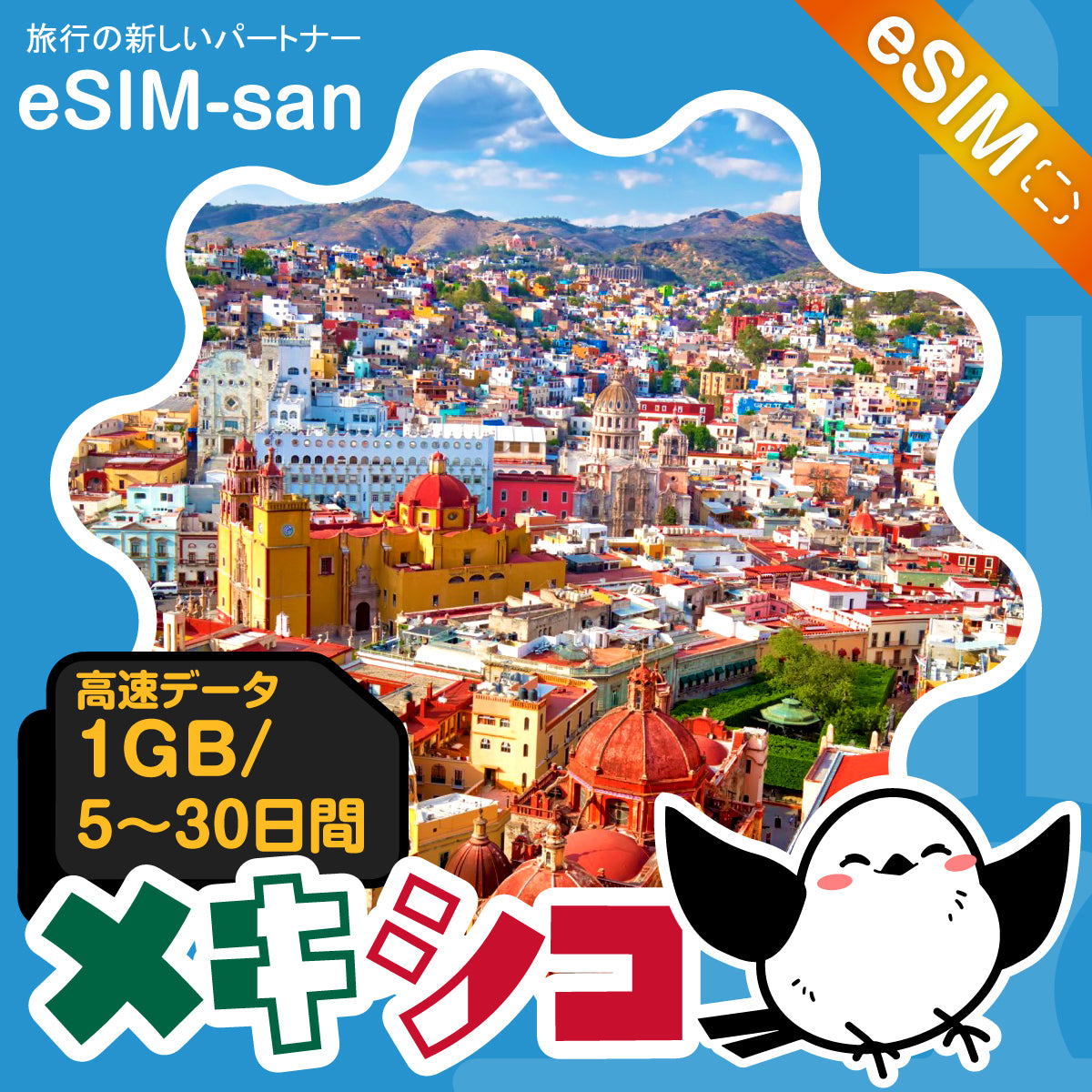 メキシコeSIMの1GB/dayプラン画像_eSIM-san