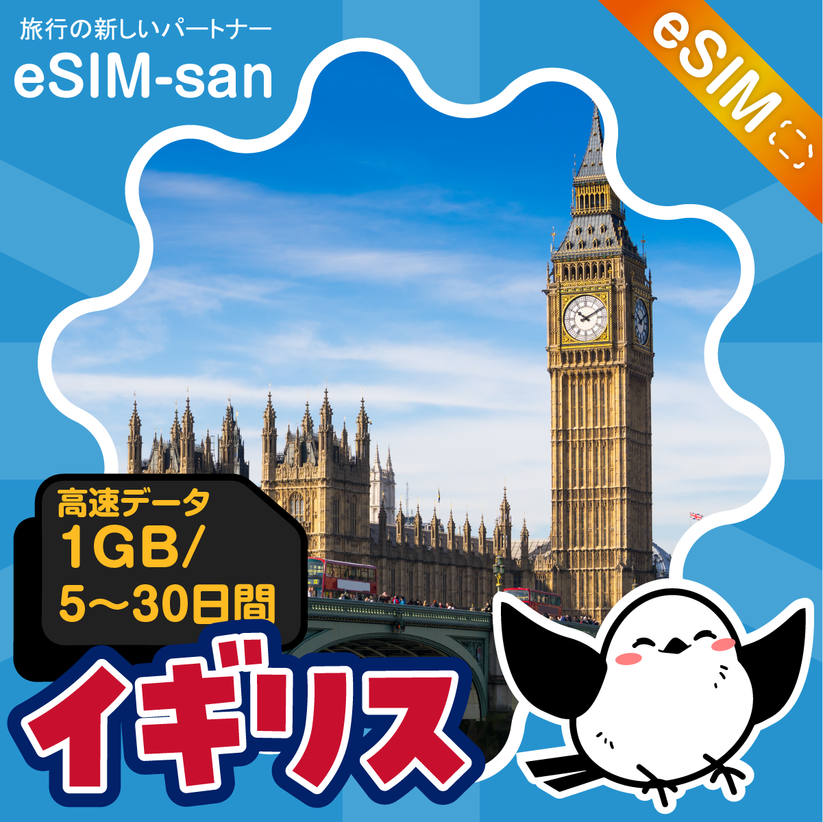 イギリスeSIMの1GB/dayプラン画像_eSIM-san