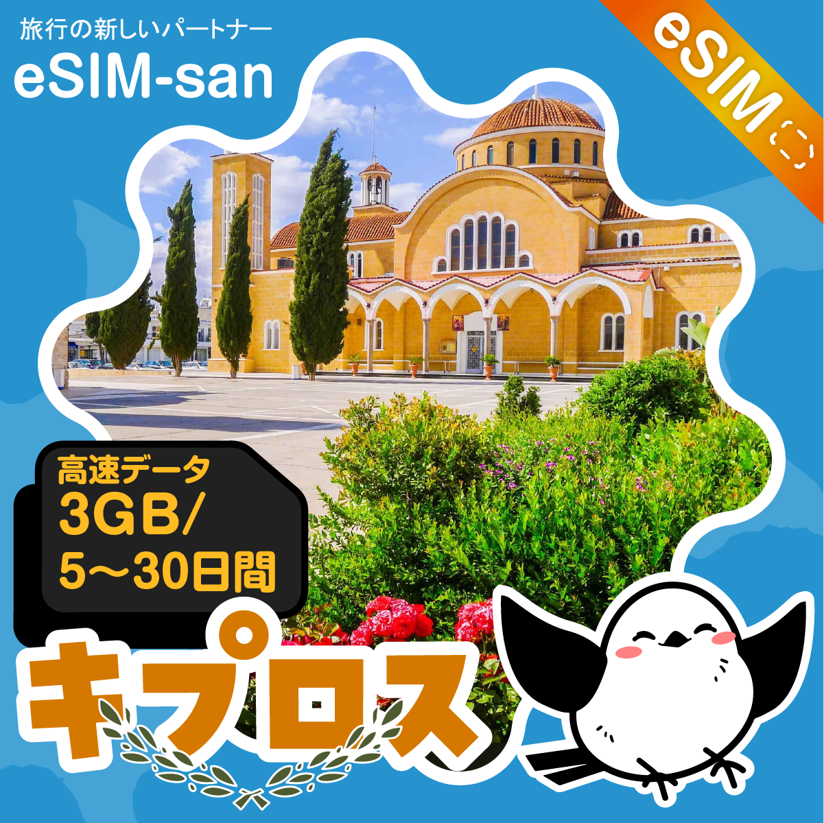 キプロスeSIMの3GB/dayプラン画像_eSIM-san