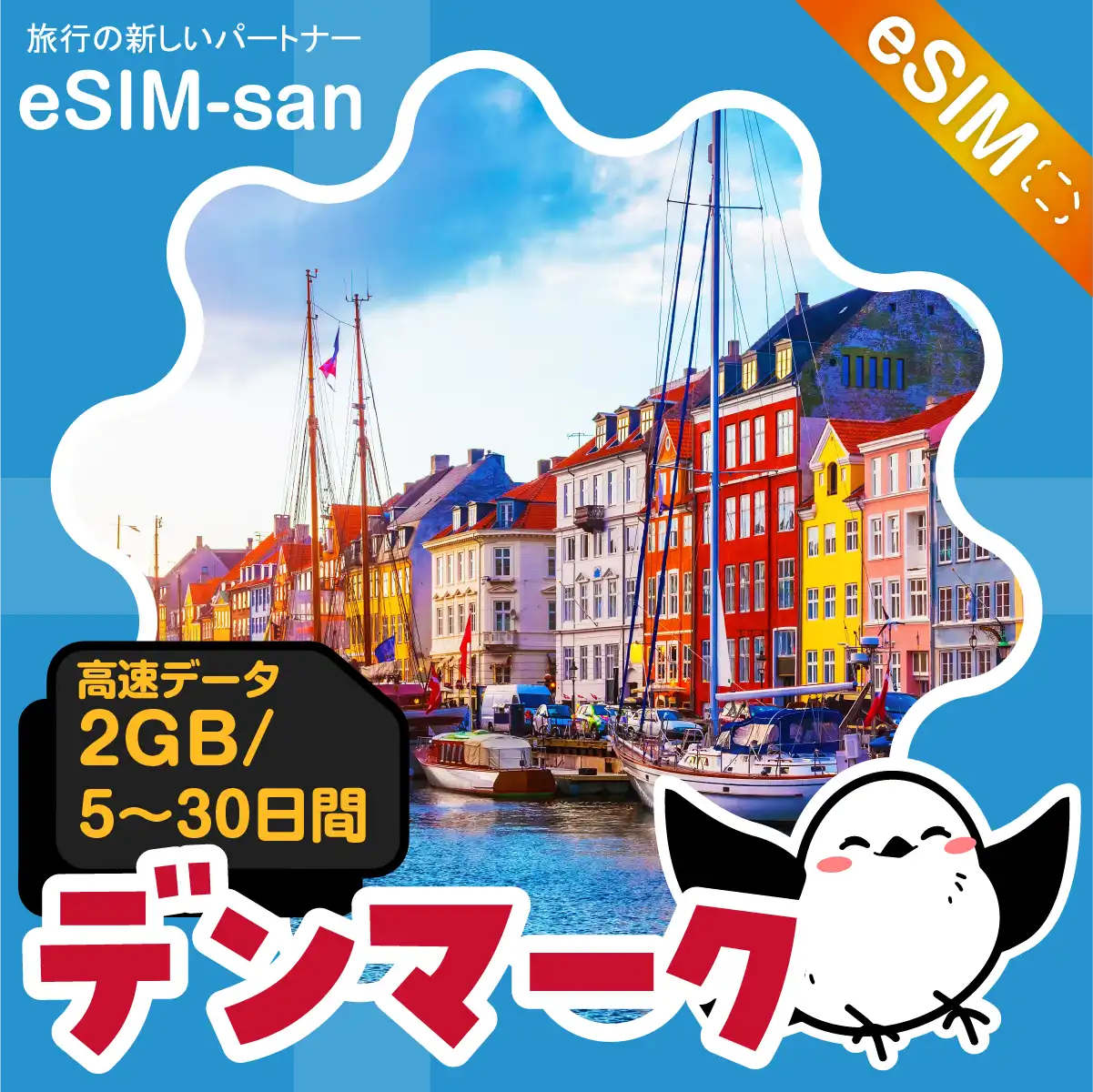 デンマークeSIMの2GB/dayプラン画像_eSIM-san