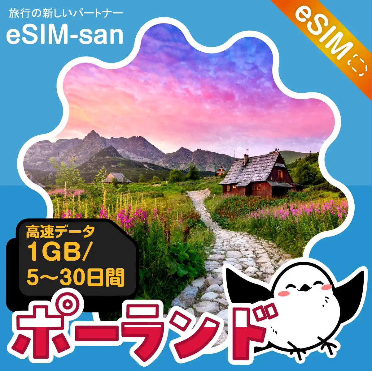 ポーランドeSIMの1GB/dayプラン画像_eSIM-san