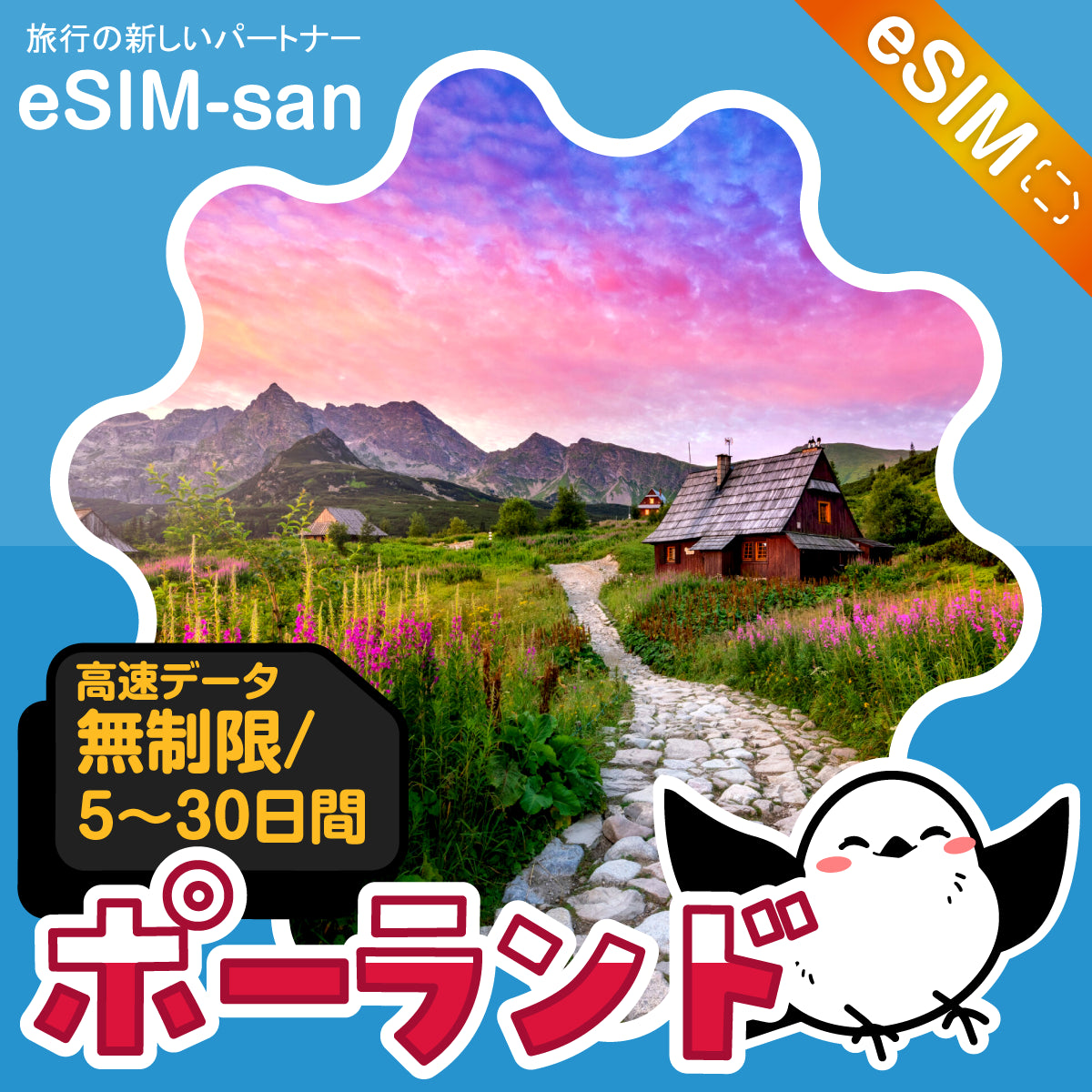 ポーランドeSIMの無制限プラン画像_eSIM-san