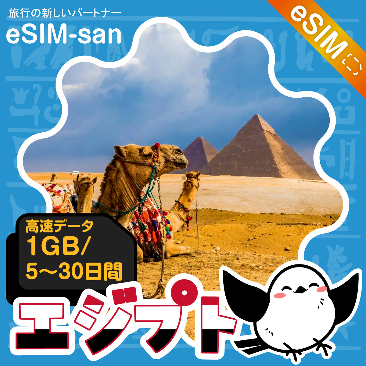 エジプトeSIMの1GB/dayプラン画像_eSIM-san