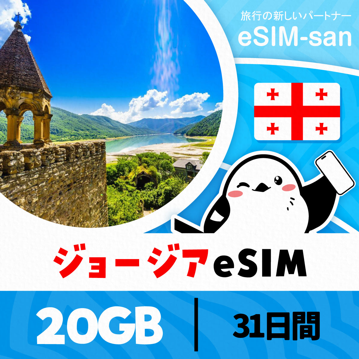 ジョージアeSIMの20GBプラン画像_eSIM-san