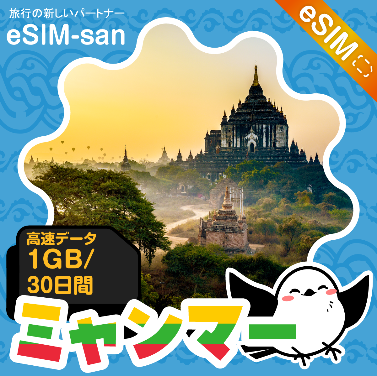 ミャンマーeSIMの1GBプラン画像_eSIM-san