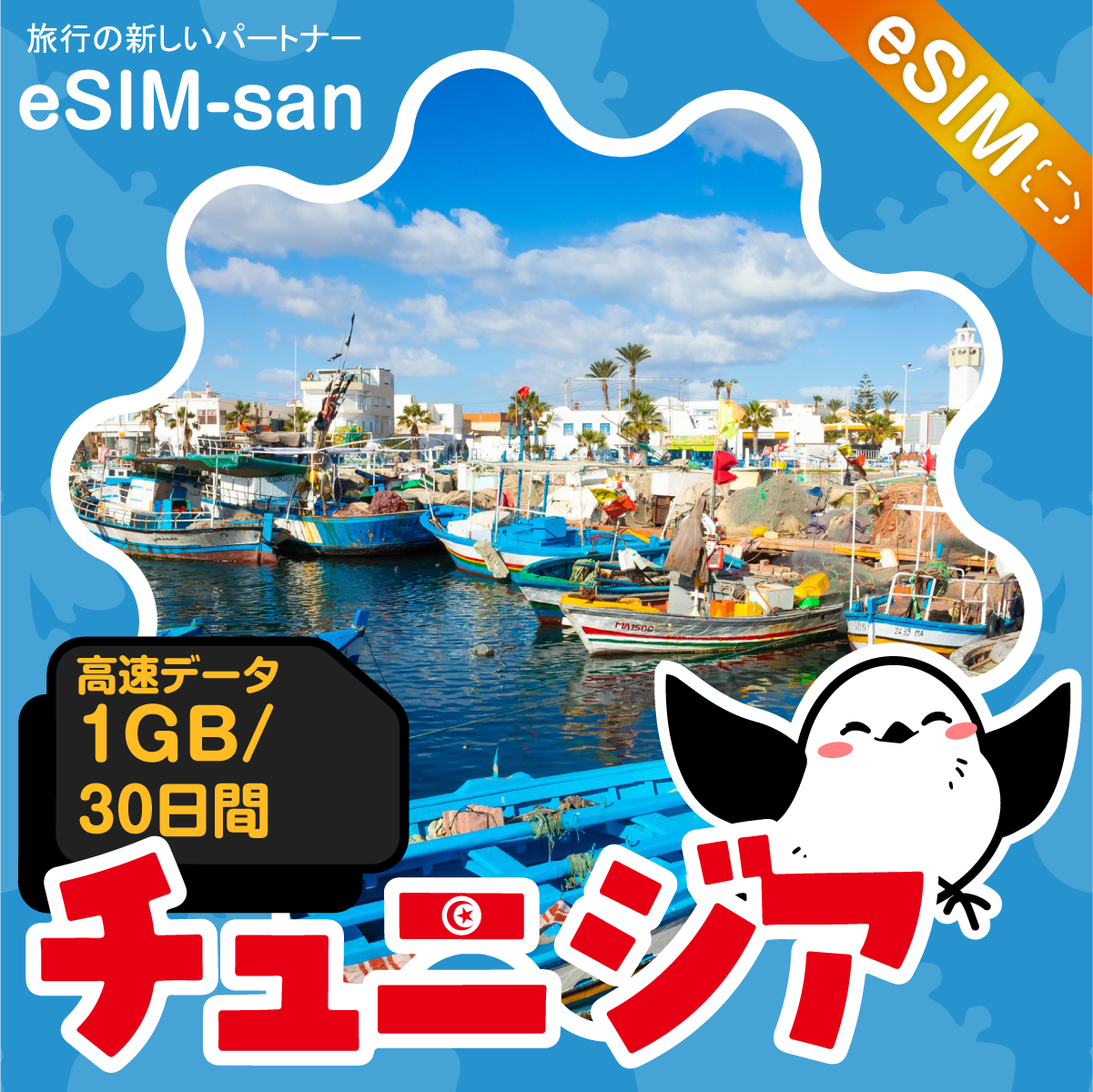 チュニジアeSIMの1GBプラン画像_eSIM-san