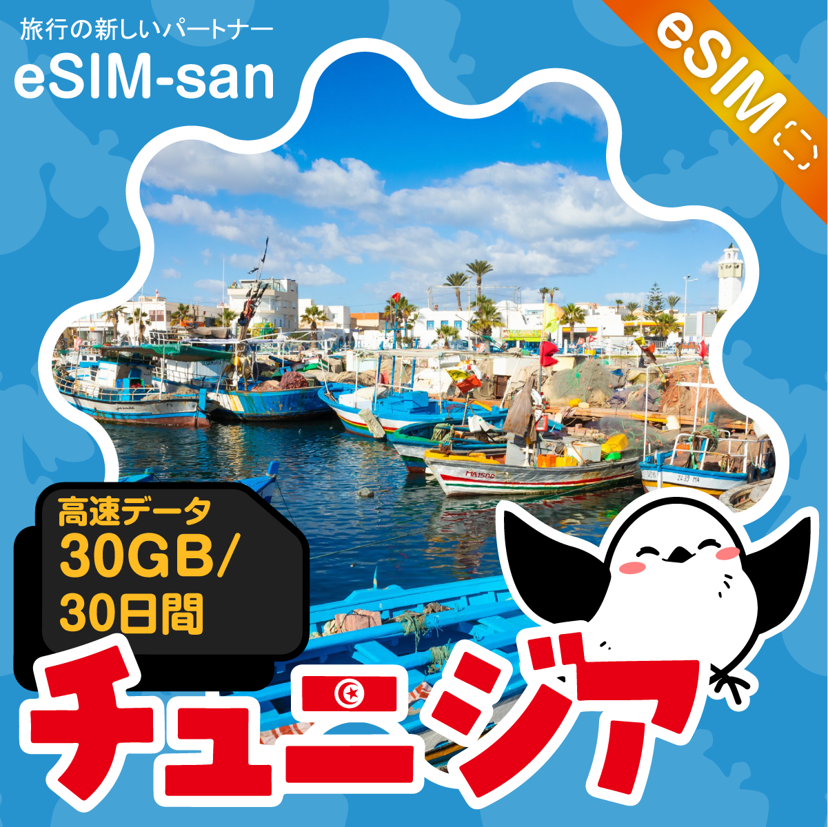 チュニジアeSIMの30GBプラン画像_eSIM-san